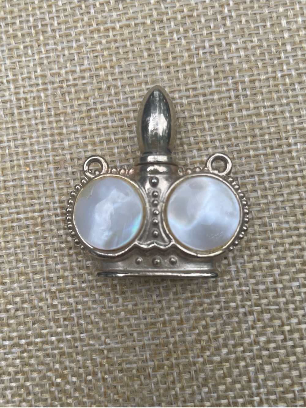 Vintage Coro Crown Perfume Bottle Pendant